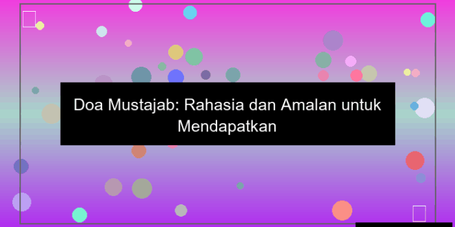 Doa Mustajab